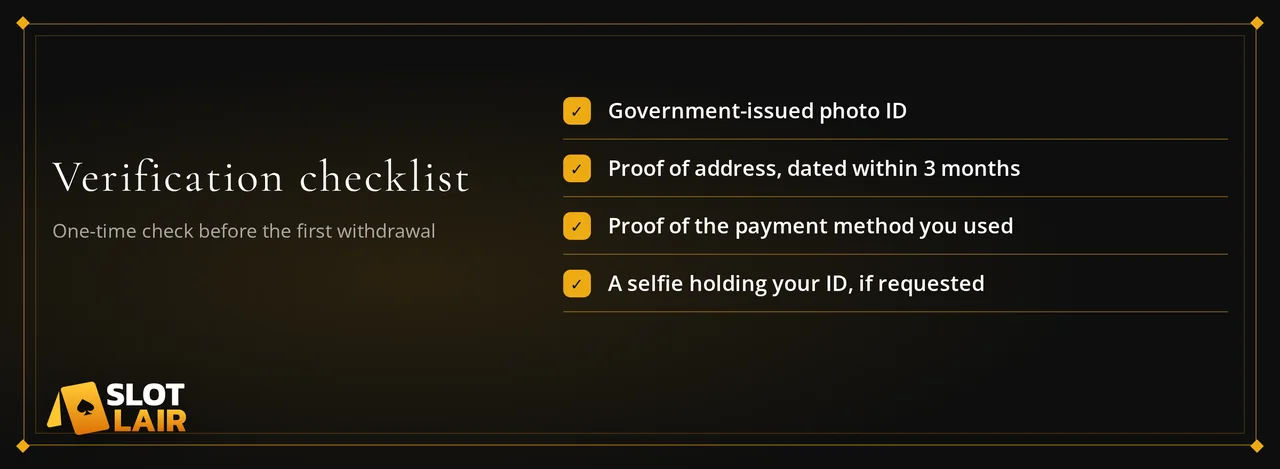 View withdrawal verification documents