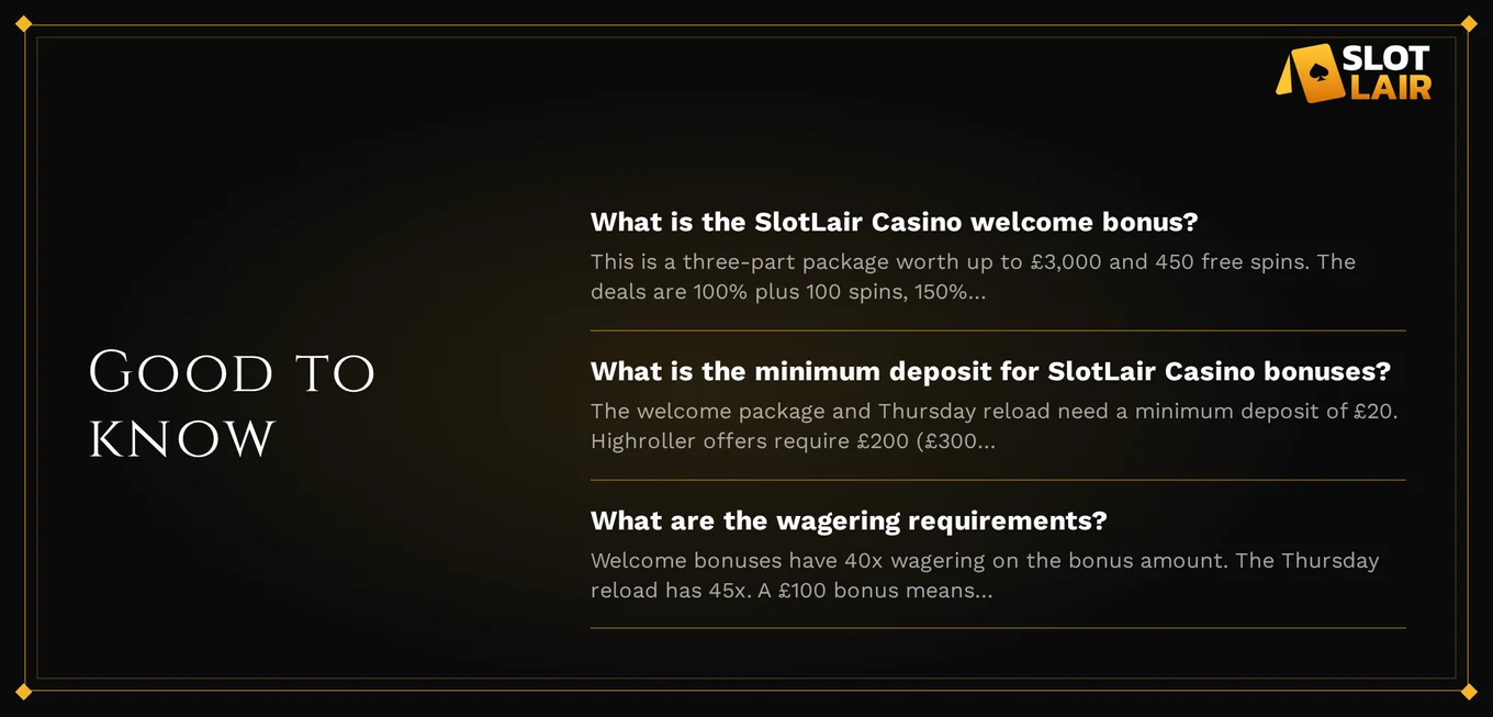 Understand deposit and wagering details.