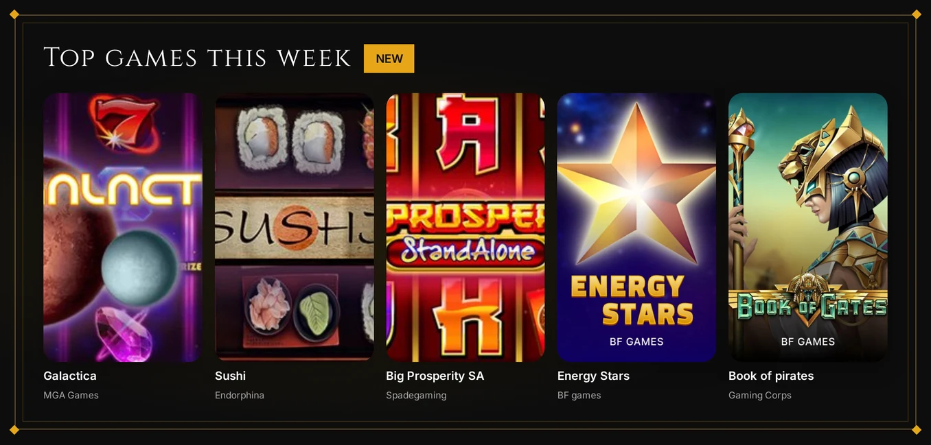 Spot weekly slot titles.